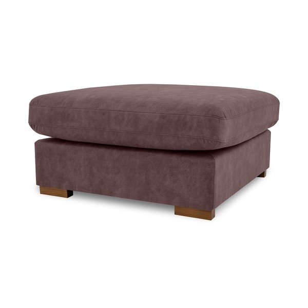 Tmavohnedá podnožka z imitácie kože Hamburg – Scandic-image-2