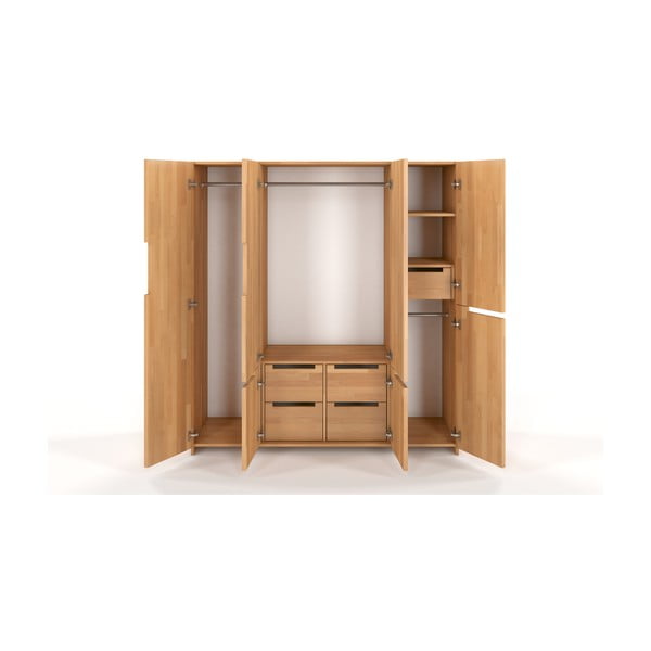 Šatníková skriňa z bukového dreva Skandica Bergman, 170 x 180 cm-image-2