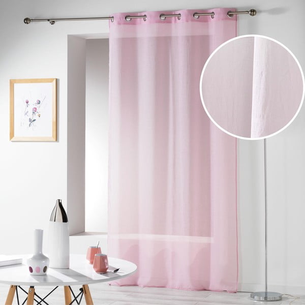 Ružová záclona 140x280 cm Telma – douceur d'intérieur-image-4