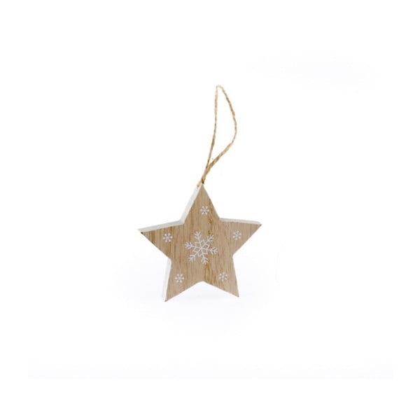 Drevená závesná hviezda Dakls Snowflake, 7,2 cm