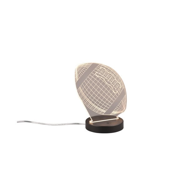 Čierna LED stolová lampa (výška 21,5 cm) Football – Trio