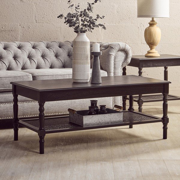 Čierny konferenčný stolík 60x120 cm Heritage – Premier Housewares-image-2