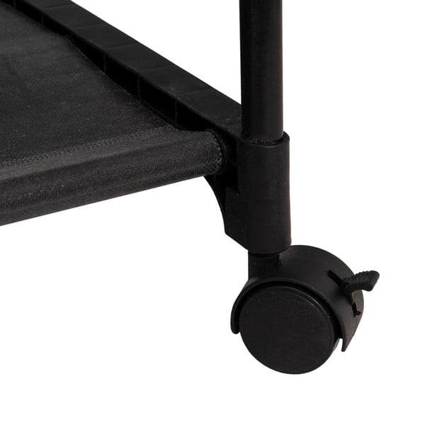 Čierny kovový pojazdný stojan na oblečenie 84x43x156 cm – Casa Selección-image-2