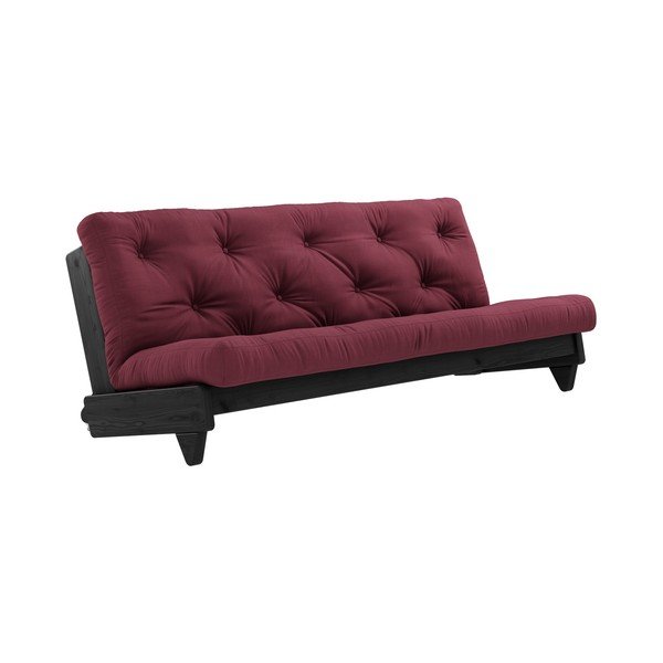 Rozkladacia pohovka s tmavočerveným poťahom Karup Design Fresh Black/Bordeaux-image-1