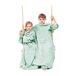Zelená detská televízna deka s rukávmi DecoKing Lazykids