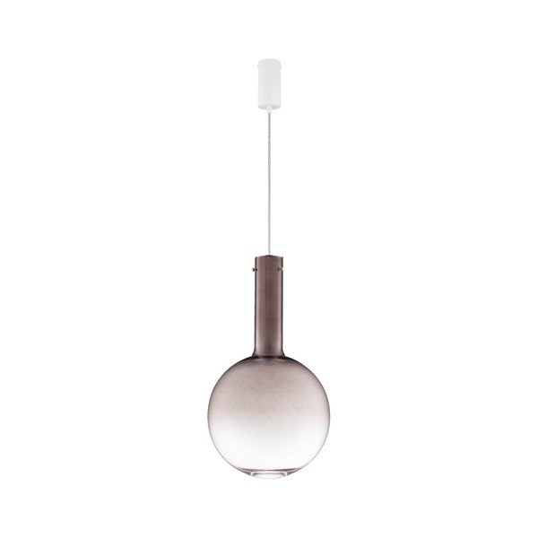 Hnedé sklenené LED závesné svietidlo so stmievačom ø 30 cm Nostos – Nova Luce
