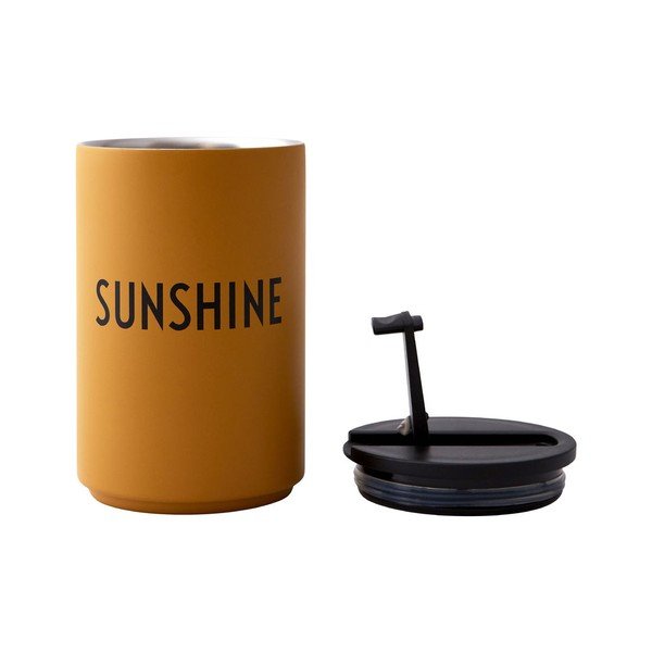Horčicový cestovný hrnček Design Letters Sunshine, 350 ml-image-2
