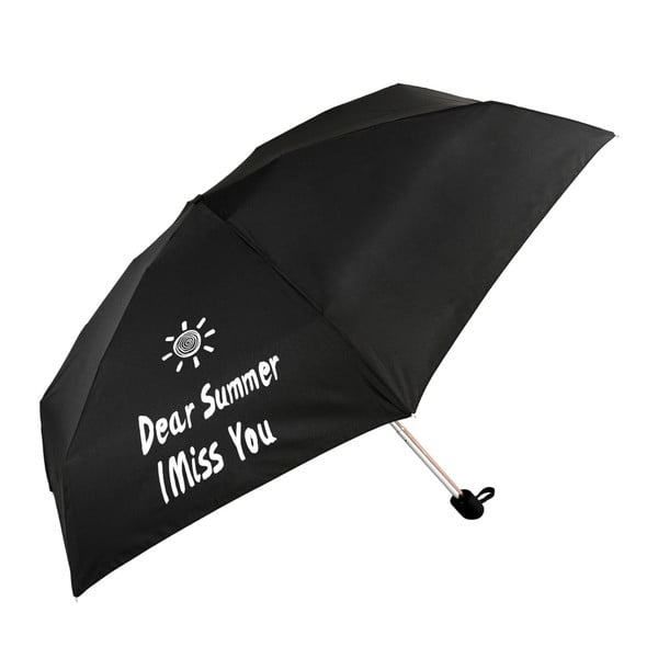 Čierny skladací dáždnik Miss Summer