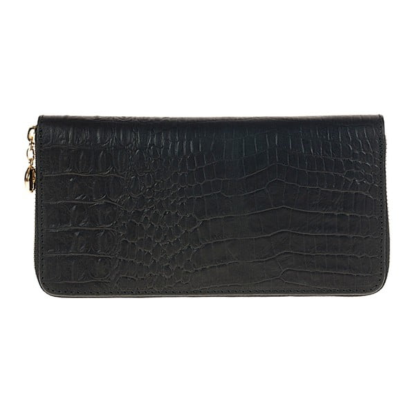 Čierna kožená peňaženka Giulia Bags Fabrizia
