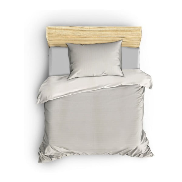 Krémovobiele obliečky na jednolôžko z bavlneného saténu 140x200 cm Lilyum – Mijolnir-image-2