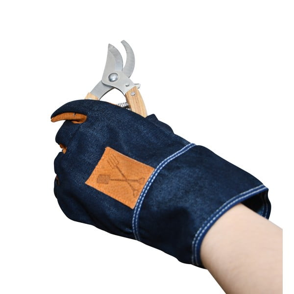Modro-oranžové záhradnícke rukavice Esschert Design Denim-image-4