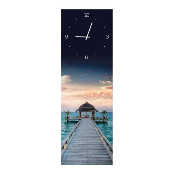 Sklenené hodiny DecoMalta Paradise, 20 x 60 cm
