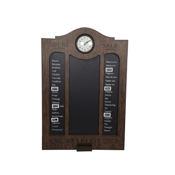 Nástenná tabuľa s hodinami Antic Line