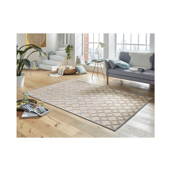 Krémovobiely koberec z viskózy Mint Rugs Bryon, 80 × 125 cm-image-1
