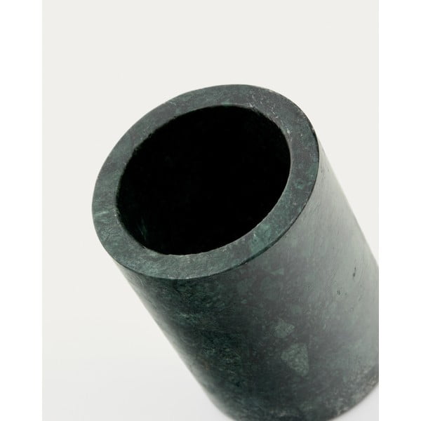 Tmavozelený mramorový téglik na zubné kefky Elenei – Kave Home-image-3