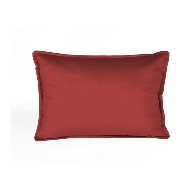 Tehlovočervená dekoratívna obliečka na vankúš Velvet Atelier, 50 × 35 cm