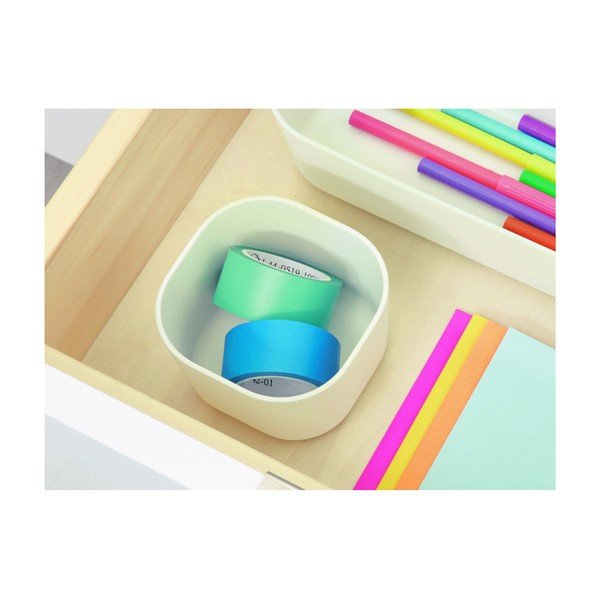 Biely úložný box iDesign Eco Bin, 9,14 x 9,14 cm-image-2