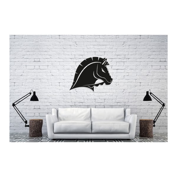Čierna nástenná dekorácia Oyo Concept Horse, 50 × 40 cm