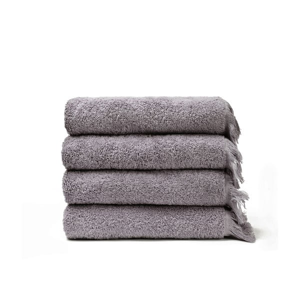 Sada 4 sivých bavlnených uterákov Casa Di Bassi Bath, 50 x 90 cm