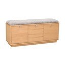 Skrinka na topánky v dekore duba s lavicou v šedo-prírodnej farbe Confetti – Rowico