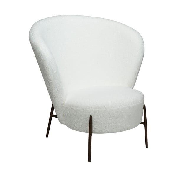 Biele kreslo z textílie buklé Orbit – DAN-FORM Denmark