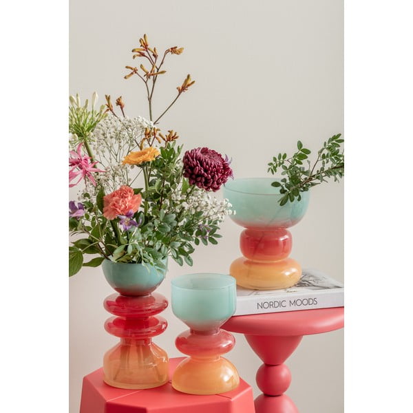 Červená/modrá sklenená váza (výška  20,5 cm) Summer Vibes – PT LIVING-image-1