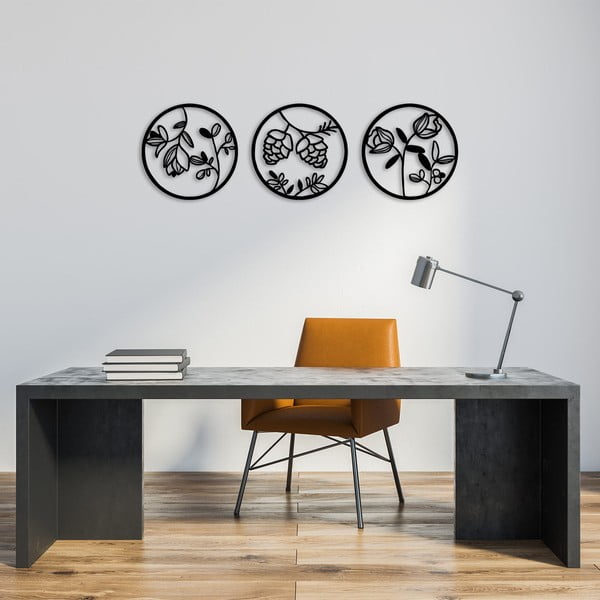 Kovová nástenná dekorácia Floral - Wallity-image-1