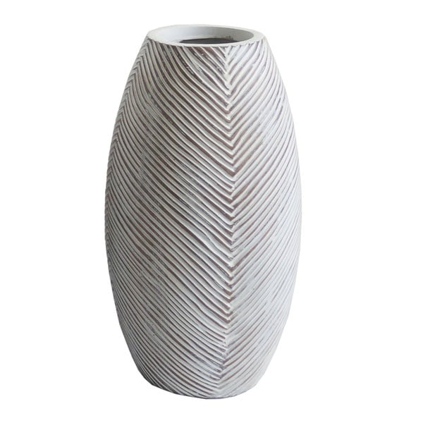 Svetlohnedá  váza Stardeco Stripes, 35 cm