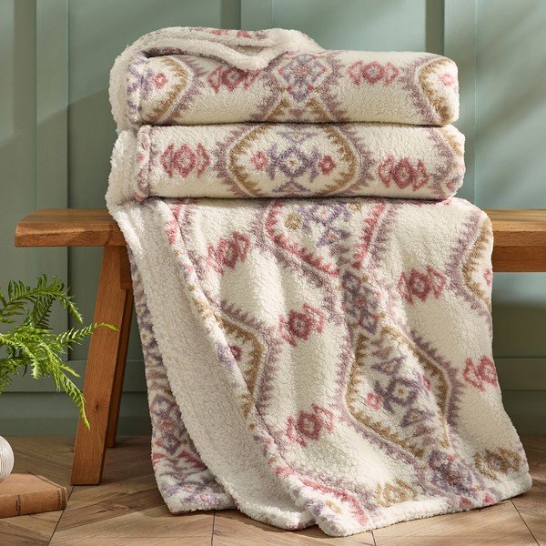 Deka v prírodnej farbe 240x200 cm Navajo Fleece – Catherine Lansfield-image-2