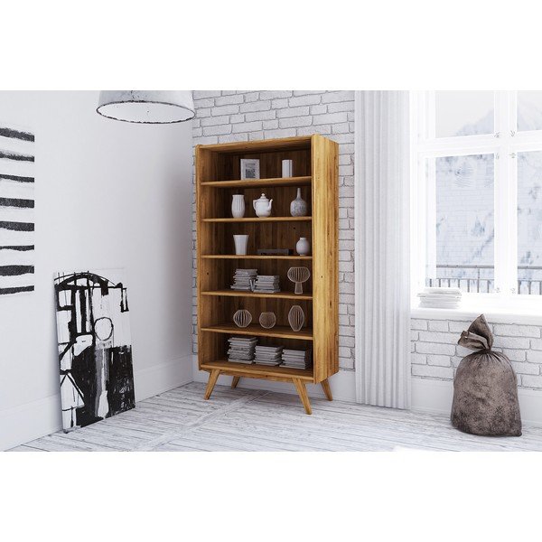 Knižnica z dubového dreva 100x200 cm Retro - The Beds-image-3