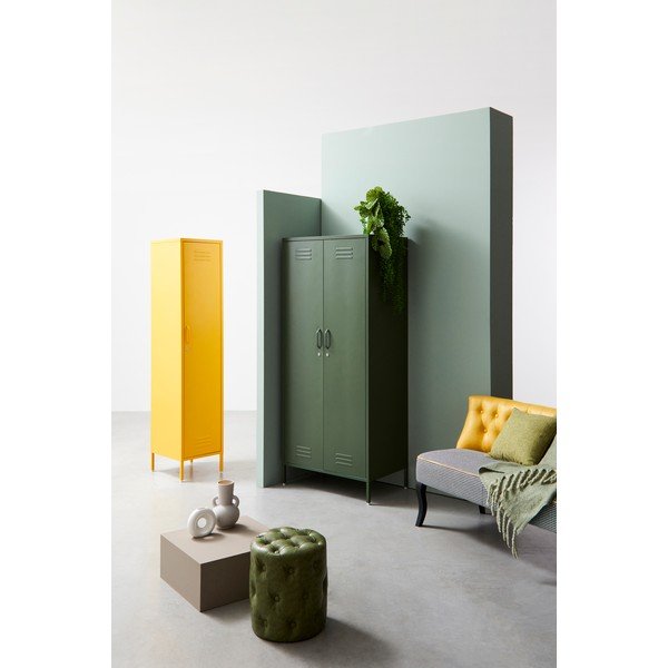 Svetloružová kovová uzamykateľná skrinka 80x185x50 cm Cambridge – Yes Everyday-image-1