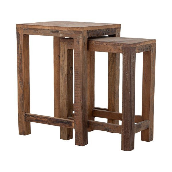 Odkladacie stolíky v súprave 2 ks z recyklovaného dreva 40x36 cm Galen – Bloomingville-image-3