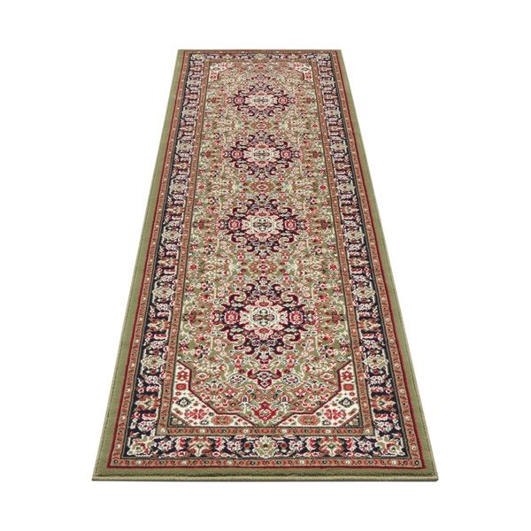 Zelený behúň Nouristan Skazar Isfahan, 80 x 250 cm-image-2