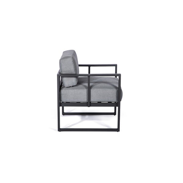 Set grafitovosivých záhradných kresiel Bellisima a čierneho stolíka Loris, ø 35 cm-image-2