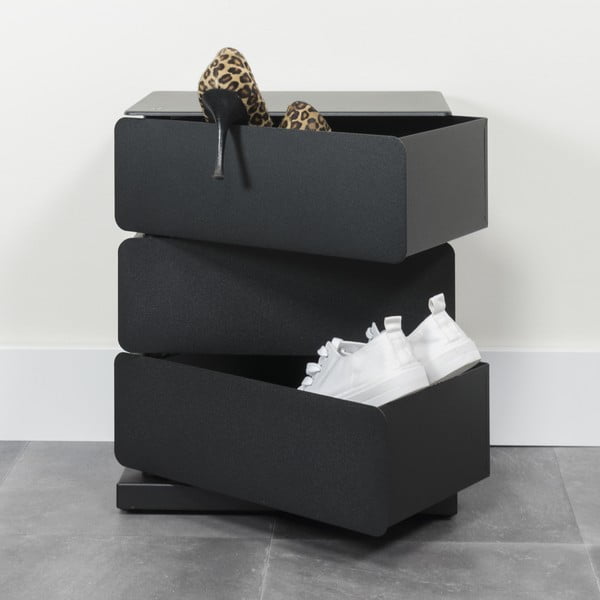 Čierna kovová komoda 37x45x26 cm Joey – Spinder Design-image-1