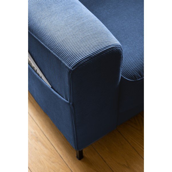 Tmavomodré menčestrové kreslo Lofty Lilly – Miuform-image-4