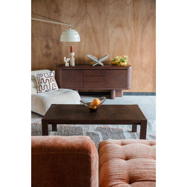 Konferenčný stolík z masívneho dreva v tmavo prírodnej farbe 60x120 cm Bruneau – Dutchbone-image-3