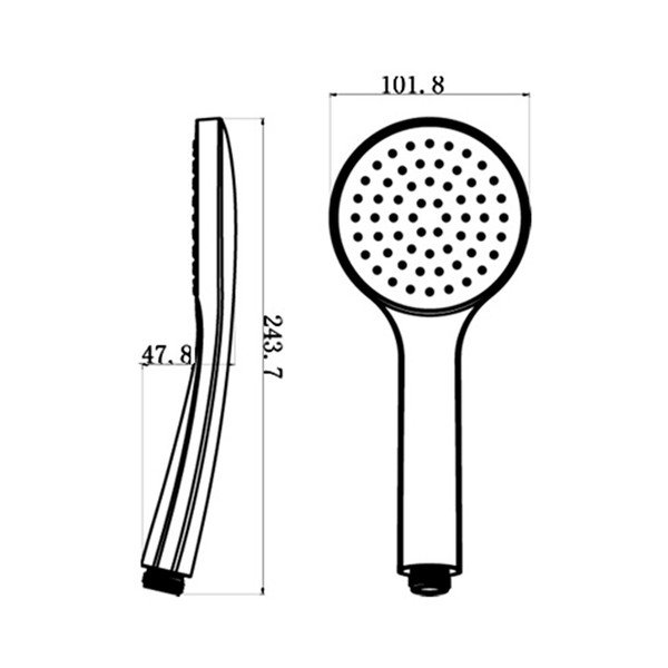 Plastová sprchová hlavica v lesklo striebornej farbe ø 10 cm – Sapho-image-1