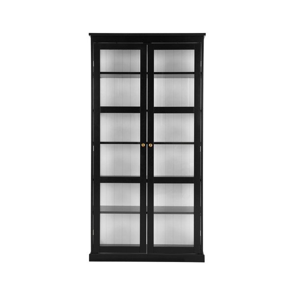 Čierna vitrína z MDF 98x193x34 cm Wilma – Ellos Home-image-3