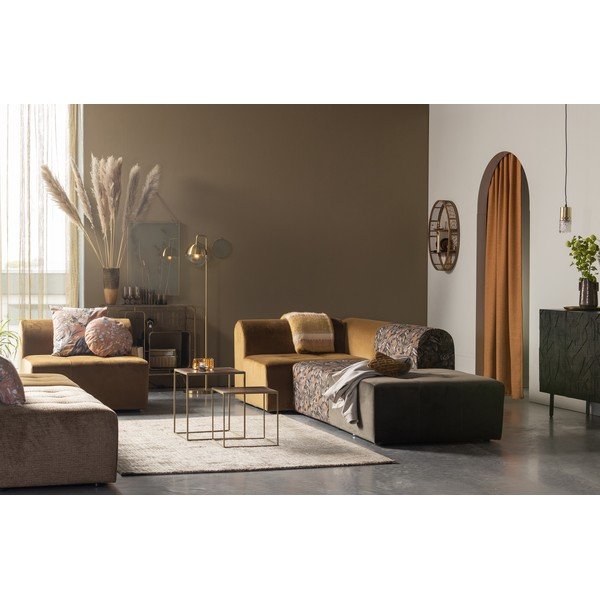 Kovová vinotéka v zlatej farbe počet fliaš 6, 87x80,5x33 cm Capo – WOOOD-image-1