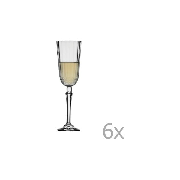 Sada 6 pohárov na šampanské Paşabahçe On the Top, 125 ml
