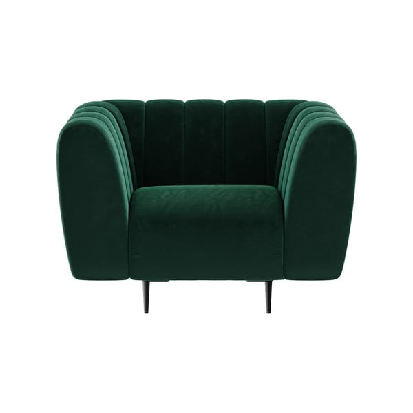 Tmavozelené zamatové kreslo Ghado Shel-image-4