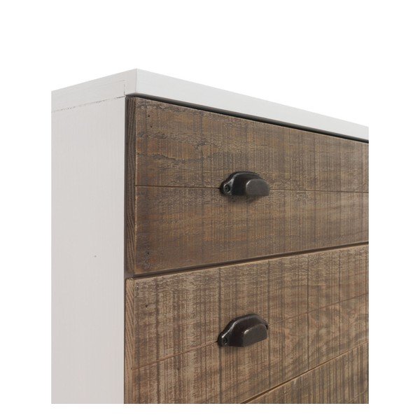 Biela komoda s 3 zásuvkami Geese Rustic-image-1