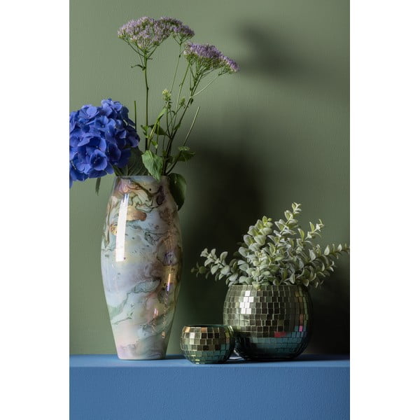 Sklenená ručne vyrobená váza (výška 36 cm) Melange – PT LIVING-image-1