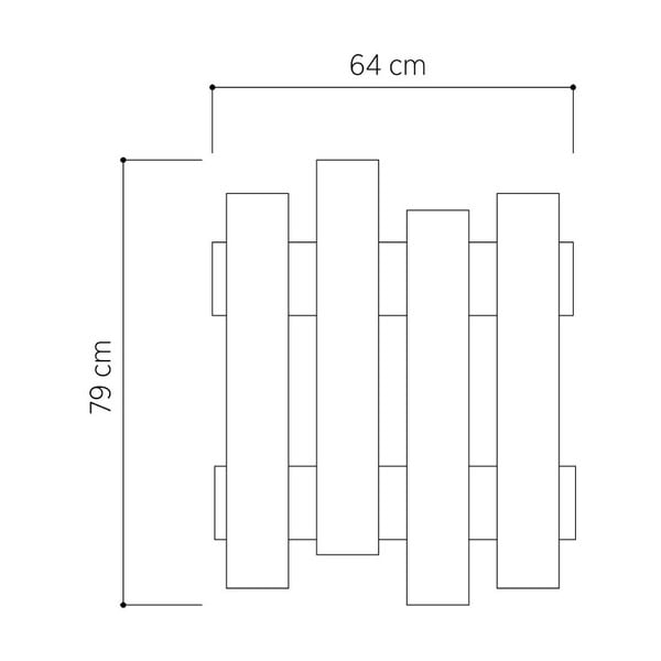 Nástenný vešiak v dekore dubového dreva Wave Oak-image-2