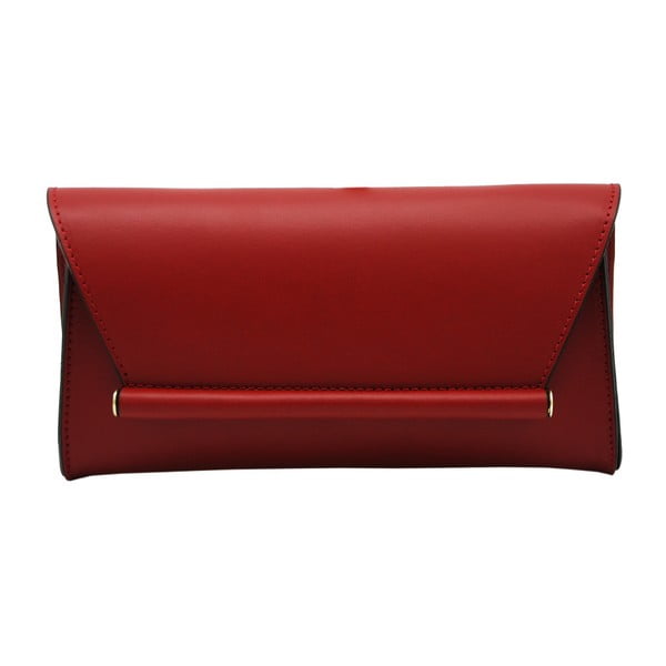 Červená listová kabelka / kabelka z pravej kože Andrea Cardone Lucille