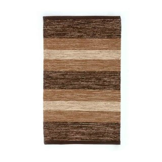 Hnedo-béžový bavlnený koberec Webtappeti Happy, 55 x 140 cm