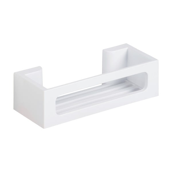 Matne biela plastová kúpeľňová polička bez vŕtania Turbo-loc Bralia – Wenko-image-2