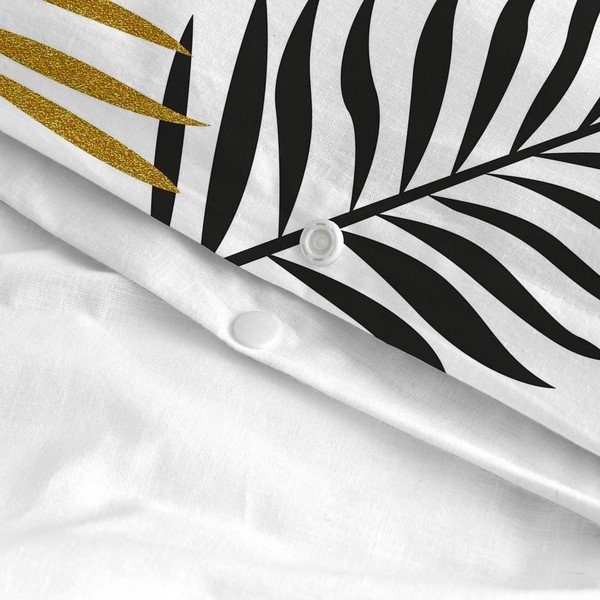 Biela bavlnená obliečka na perinu na dvojlôžko 200x200 cm Foliage – Blanc-image-3