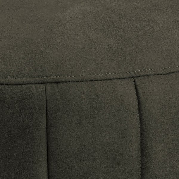 Olivovozelený puf z imitácie kože Actona Doria, ⌀ 60 cm-image-3